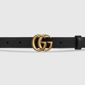 Gucci Leather Belt With Double G Buckle